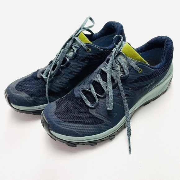 Salomon Outline G-Tex Athletic Shoes Mens 8 Blue Running Active Contagrip 406188 - Picture 1 of 10
